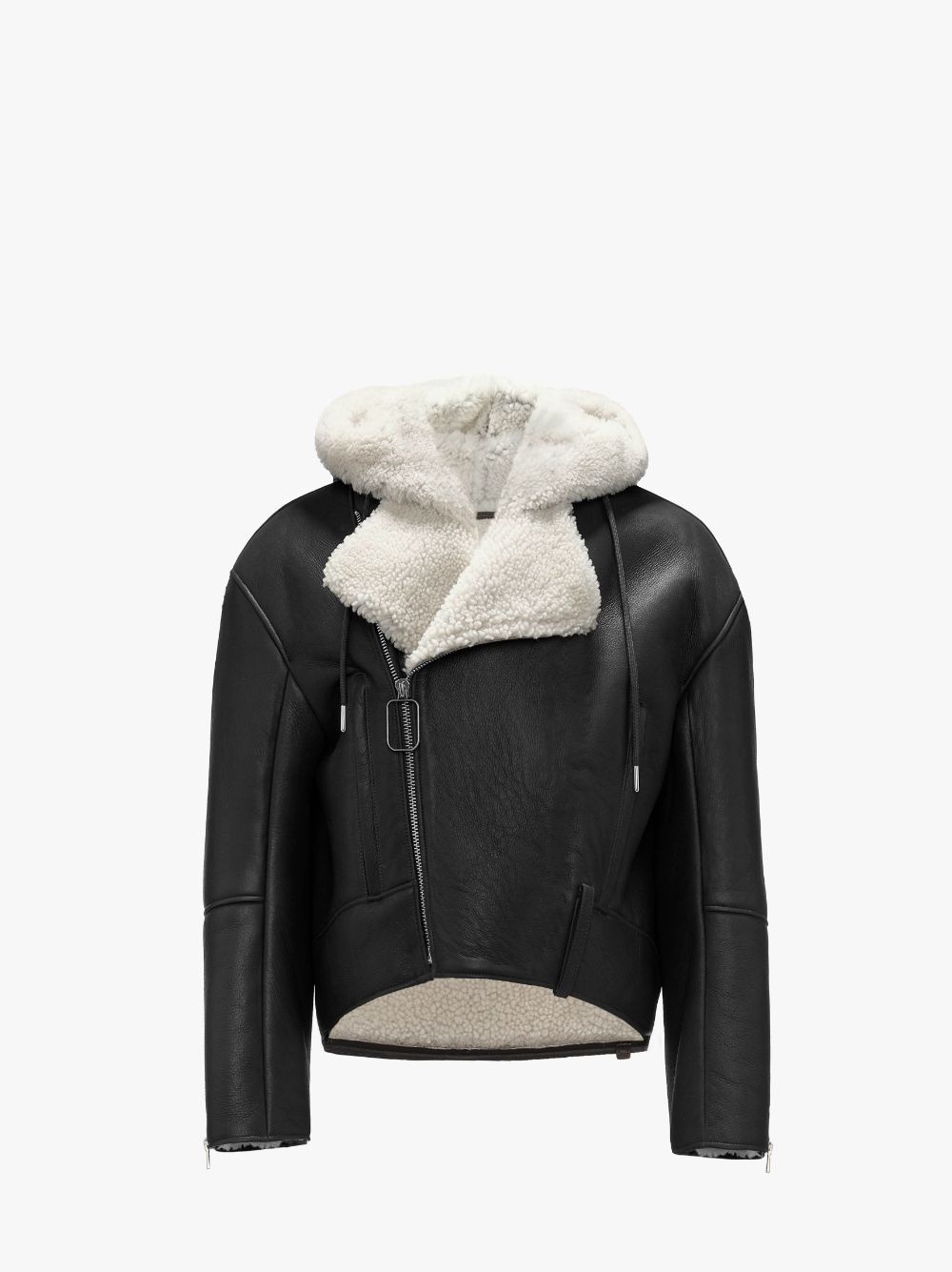 HOODED BIKER JACKET - 1