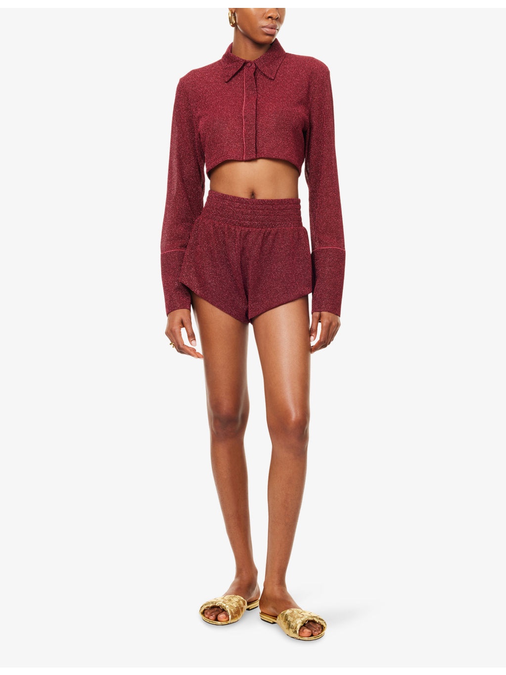 Lumiere Metallic Woven Shorts - 2