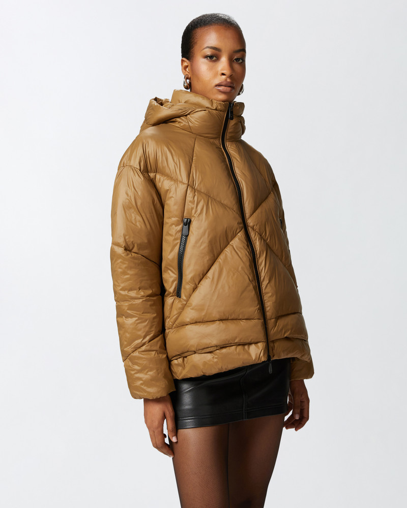 PINKO TECHNICAL CANVAS PADDED PUFFER WITH HOOD outlook