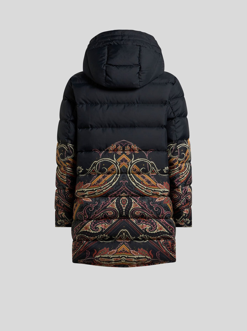 Etro DOWN JACKET WITH PLACED PAISLEY AND GEOMETRIC PRINT outlook