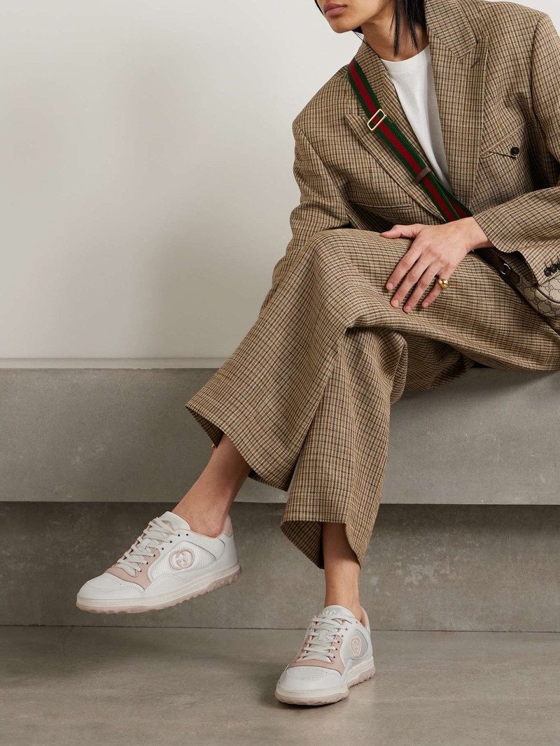 GUCCI MAC80 distressed leather sneakers outlook