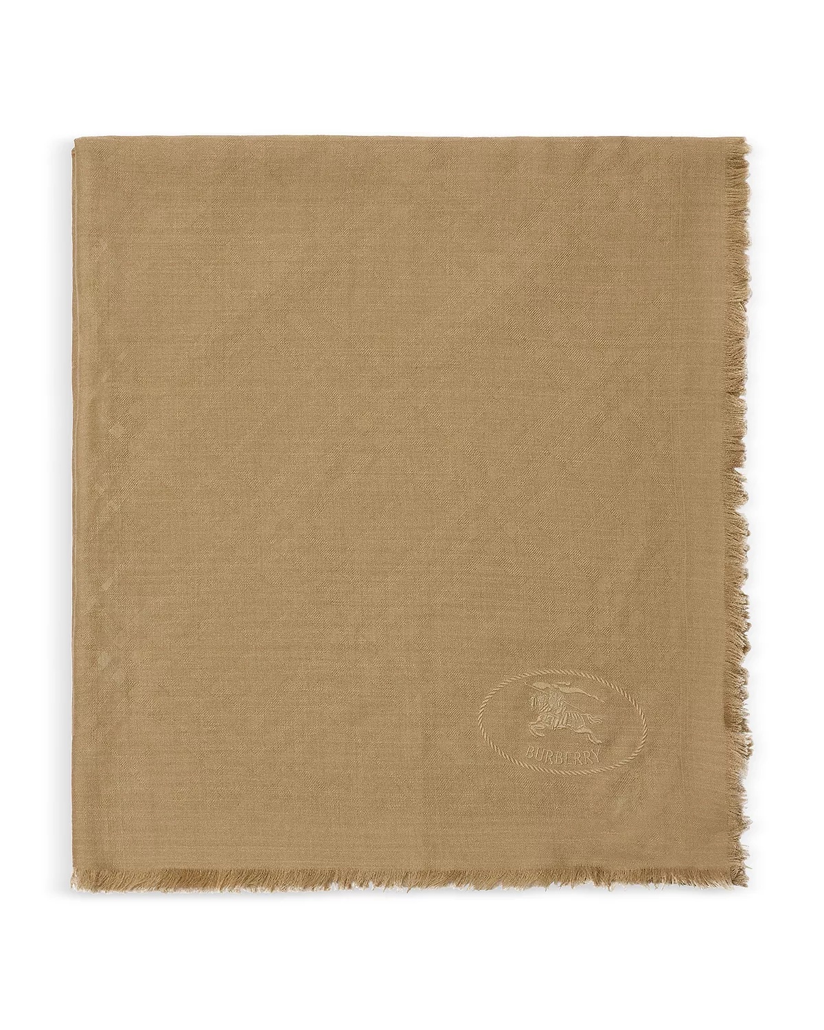 Wide Check Wool Silk Scarf - 2