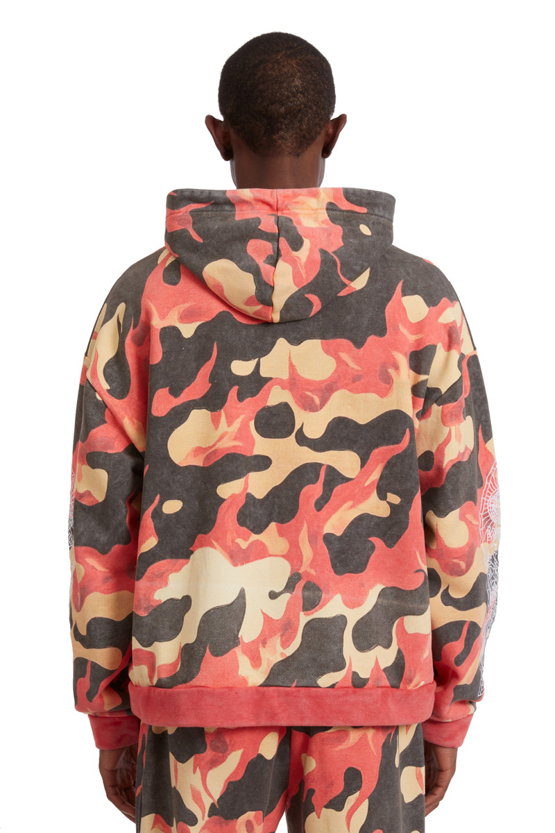FLAME CAMO HOODED PULLOVER 6