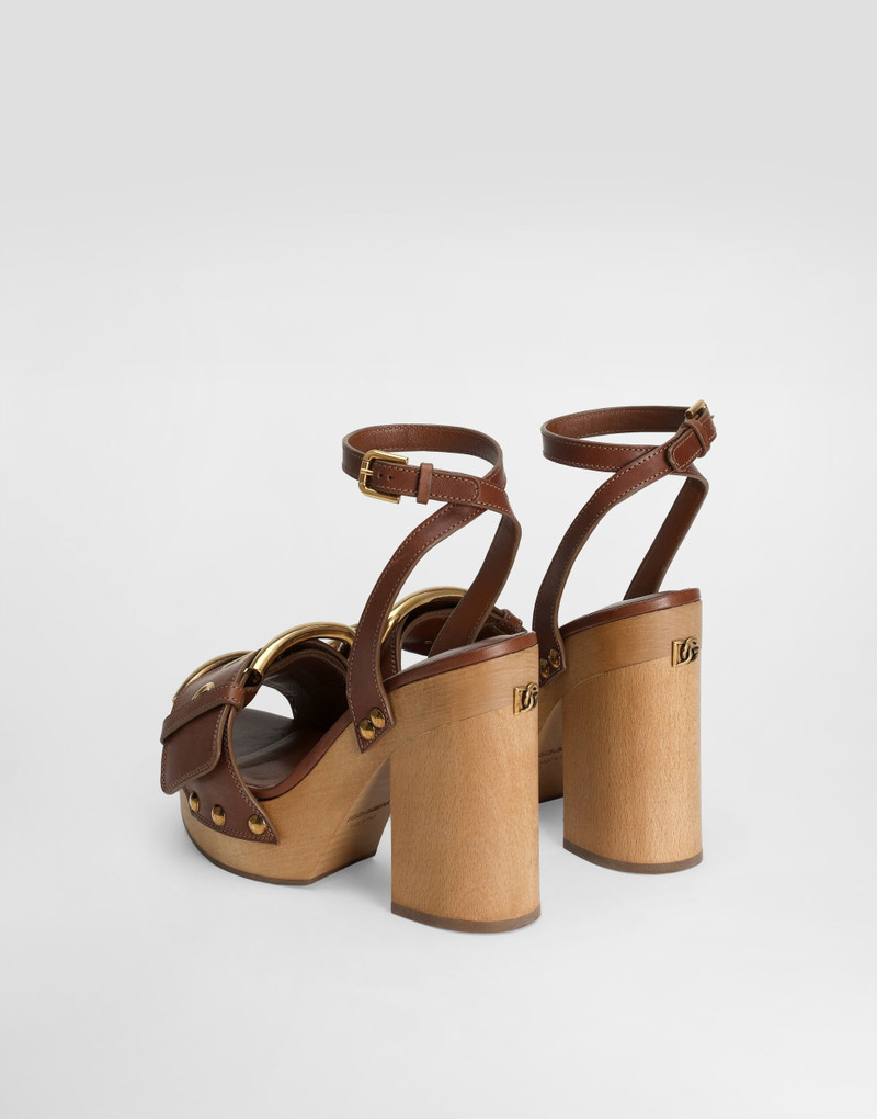Dolce & Gabbana Cowhide wedge sandals outlook