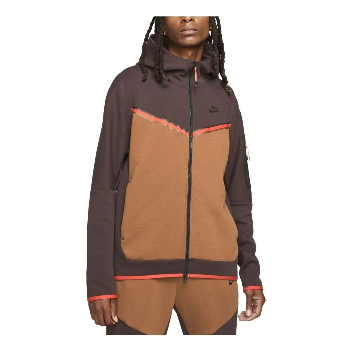 Nike Sportswear Tech Fleece Full-Zip Hoodie 'Brown Basalt' CU4489-203 - 1