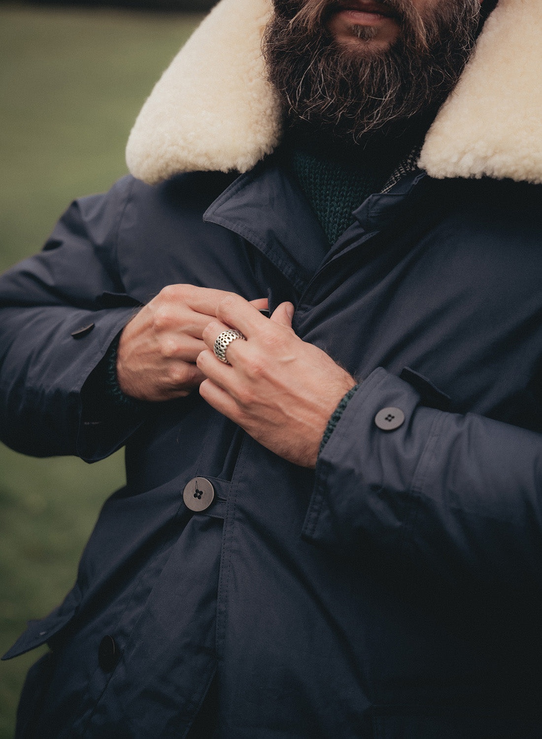 Finch Parka in Navy - 4