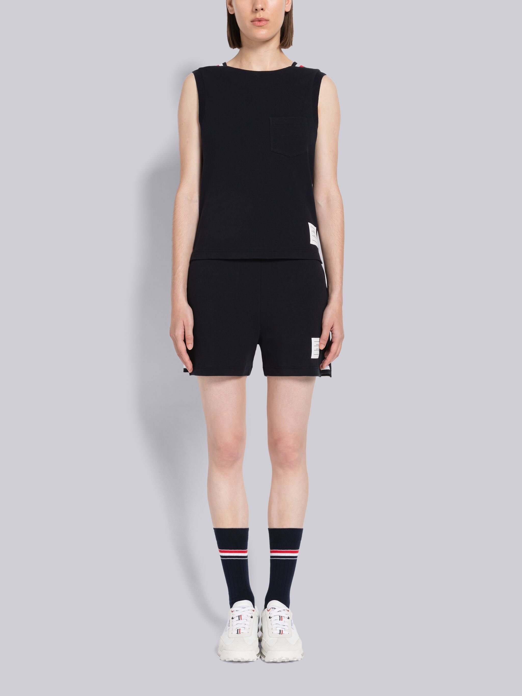 Pique Rib Gusset Stripe Short - 4