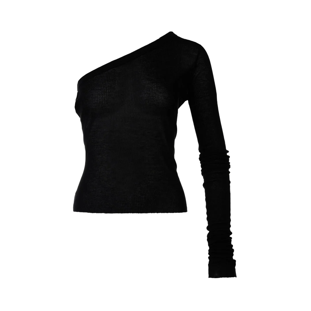 One Shoulder Knit Top - 1
