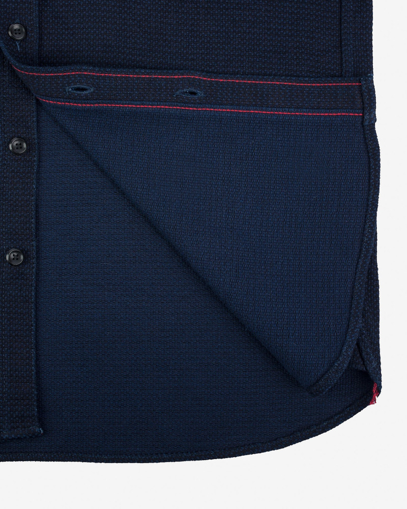 IHSH-380-IND 12OZ DOBBY CLOTH WORK SHIRT - INDIGO 12