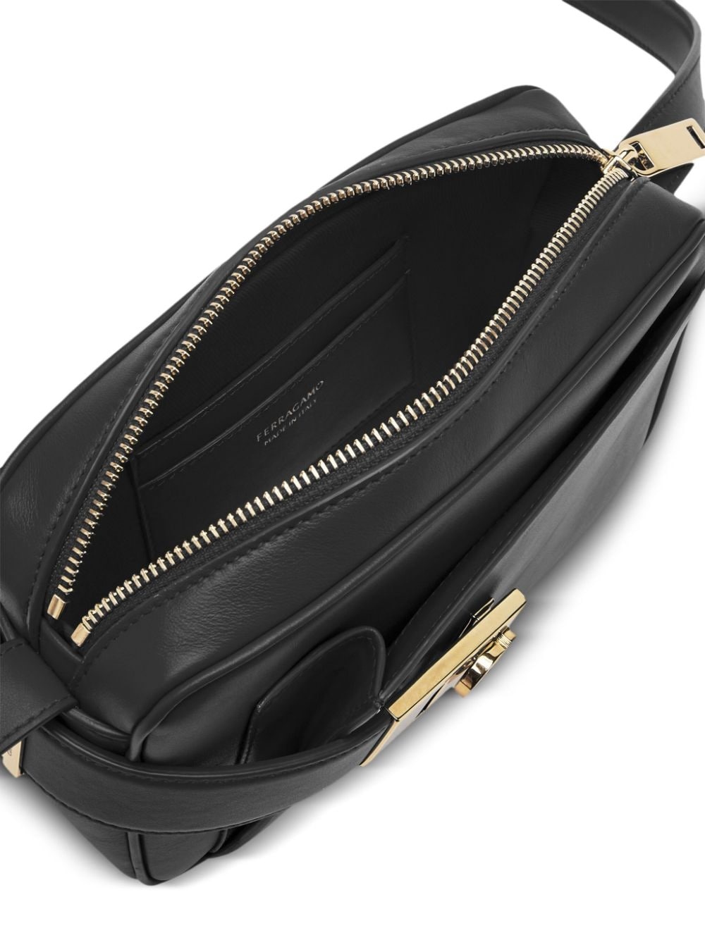 Gancini-buckle leather crossbody bag - 5
