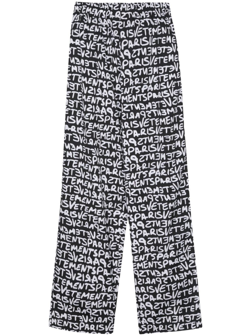 cotton logo-print straight trousers - 1