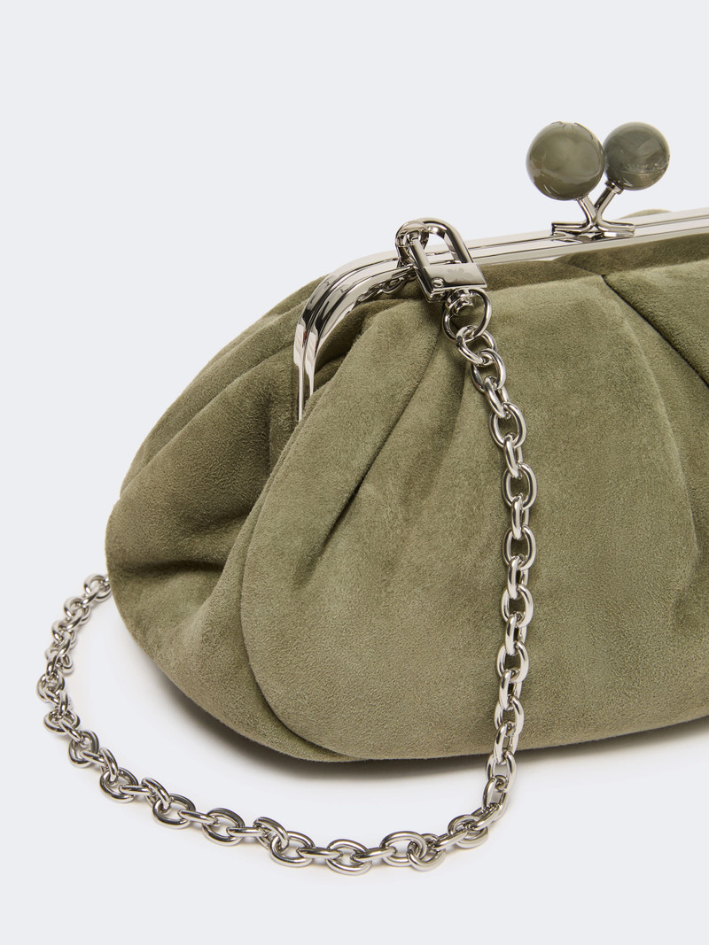 VALOIS Small suede Pasticcino Bag - MUD 3
