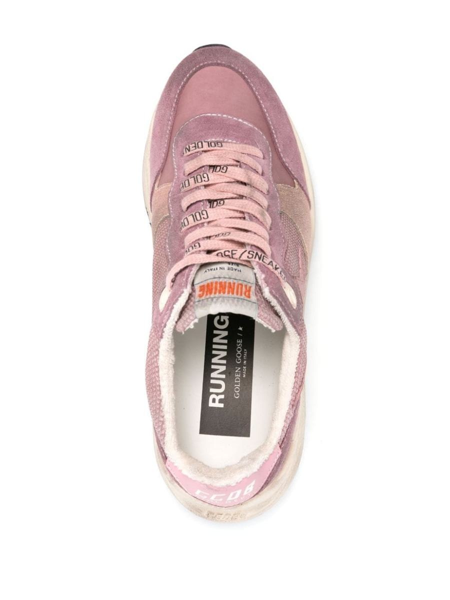 Golden Goose Running Sole Lace-Up Sneakers - 4