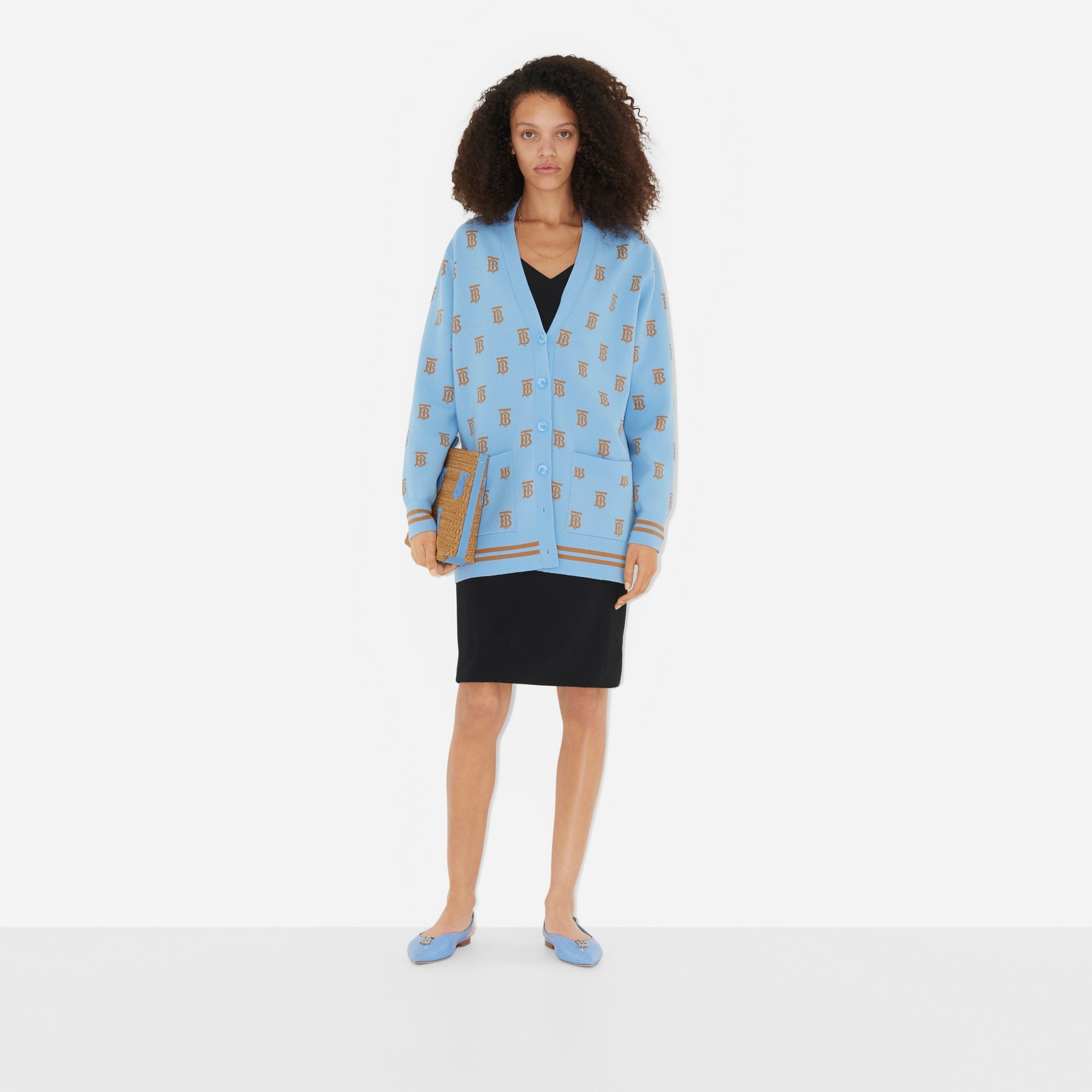 Monogram Wool Silk Blend Oversized Cardigan - 2