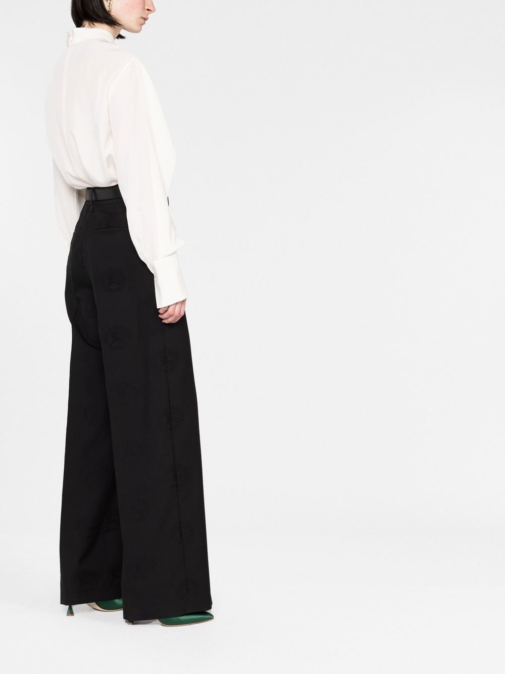 wide-leg tailored trousers - 6