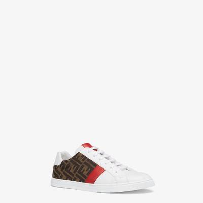 FENDI White leather low-tops outlook