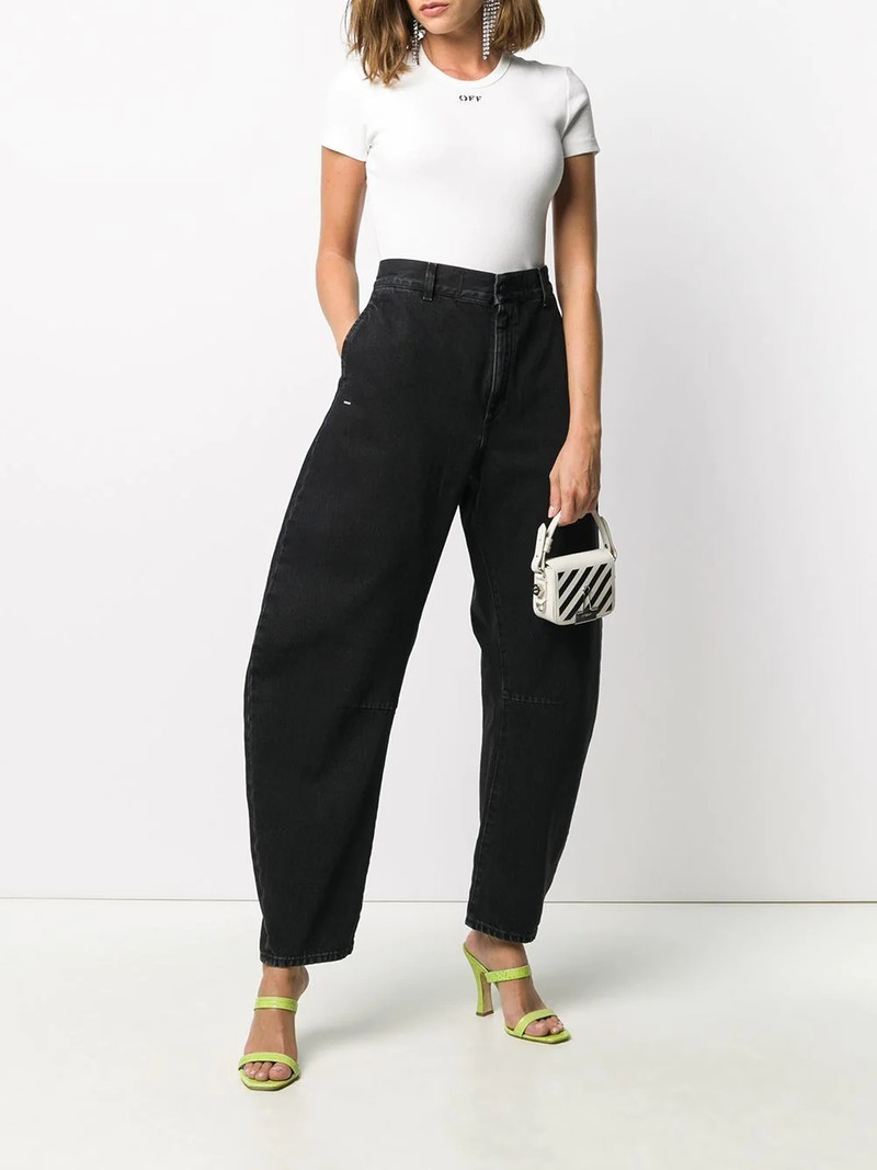 Off-White high-waisted bootcut jeans outlook