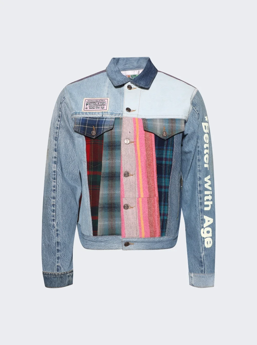 Albany Mixed Media Denim Jacket - 1