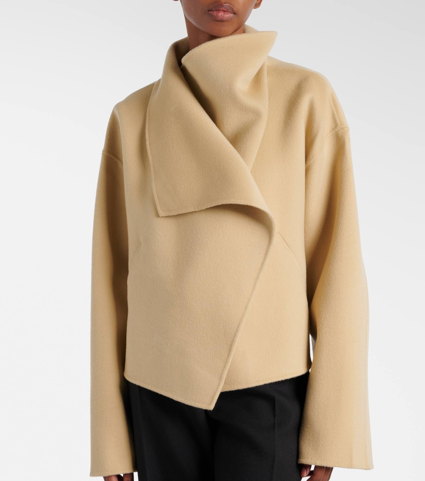 Signature cropped wool doublé jacket - 6