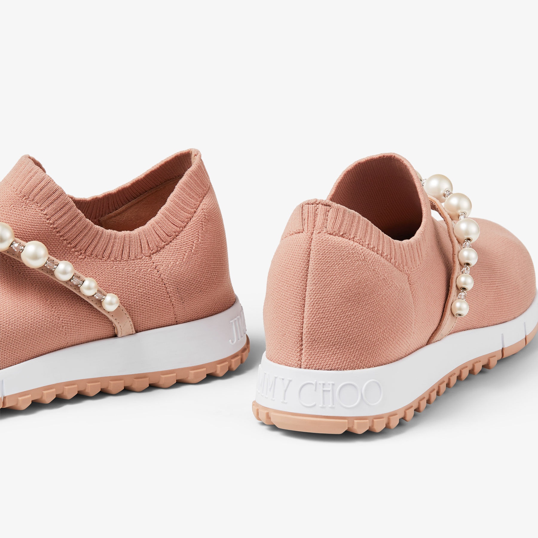 Venice
Ballet Pink Knit Trainers with Pearls - 4