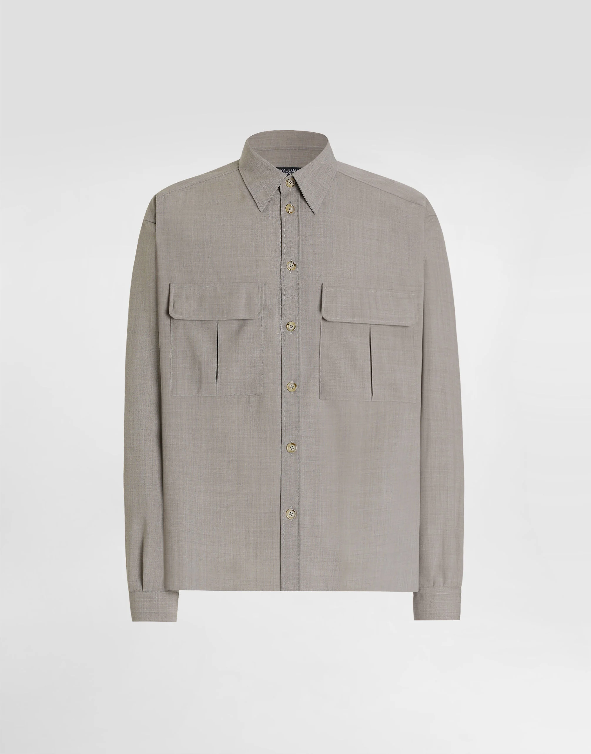 Virgin wool canvas shirt - 1