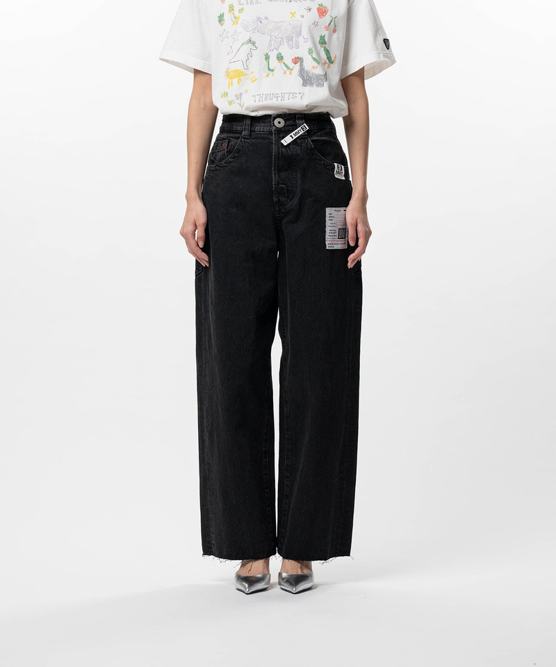 Amateur Sewn Like Wide Denim Pants 9