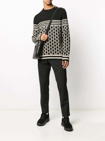 Balmain monogram knitted jumper outlook