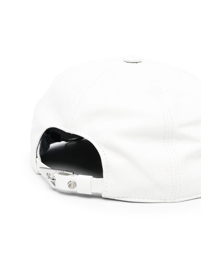 THE ATTICO leather buckle-detail cap outlook