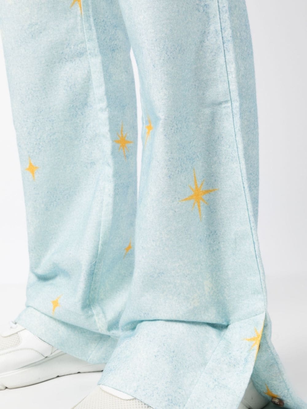 Sunscape-print flared trousers - 5