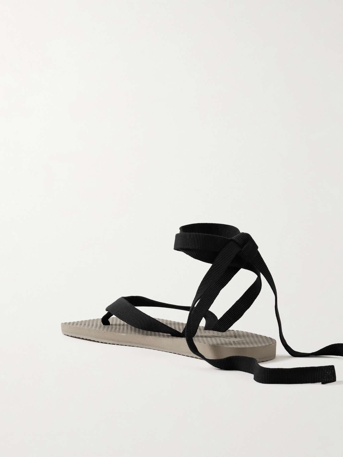 Dune Knot cotton-blend grosgrain sandals Gray - 3