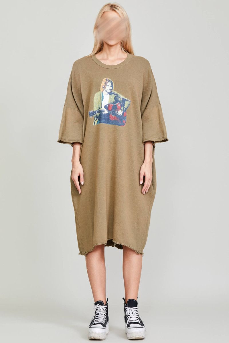 R13 ELONGATED TSHIRT DRESS - KURT CONCERT PRINT outlook