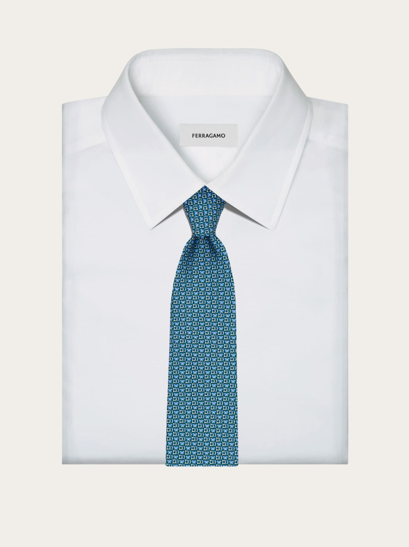 Butterfly print silk tie 4