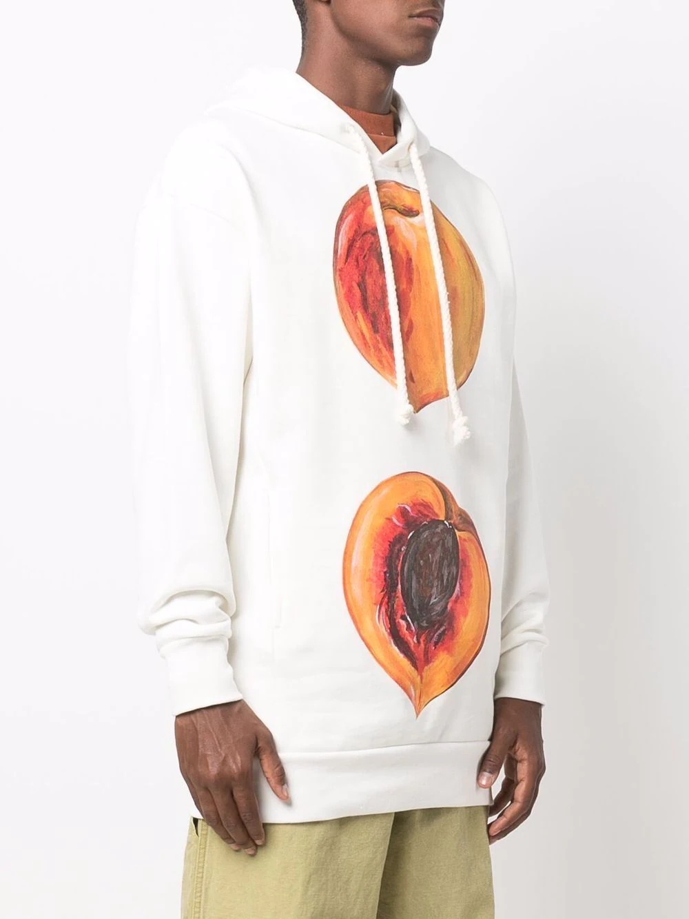 oversized peach-print hoodie - 3