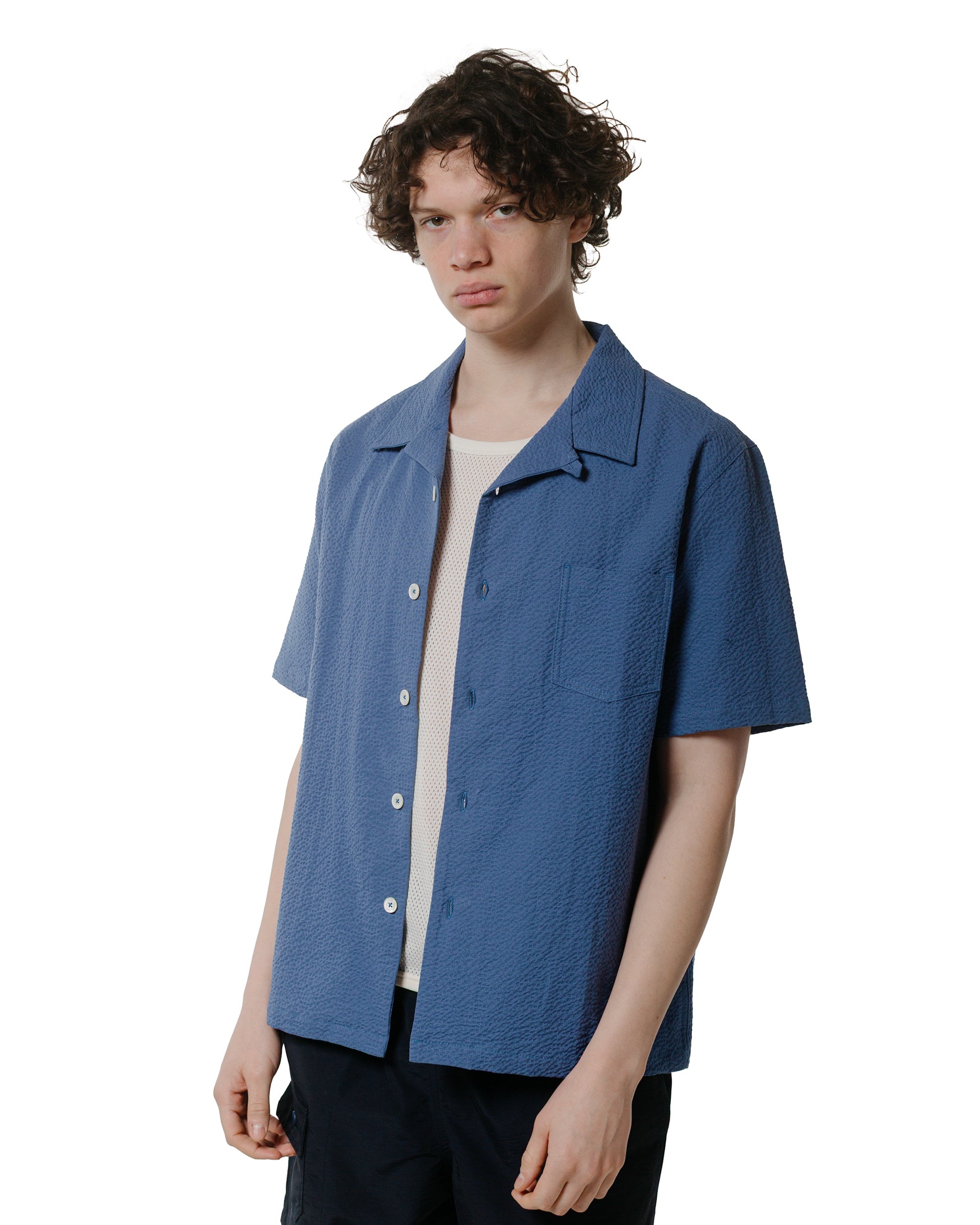Cocktail Shirt Blue Seersucker - 2