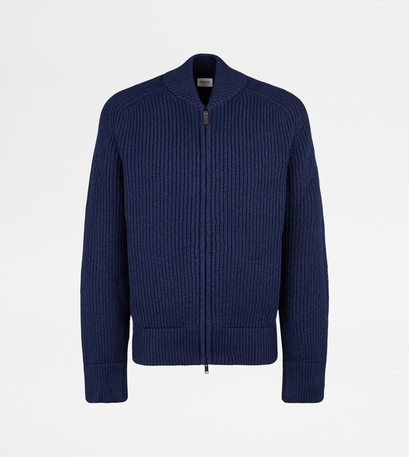 CARDIGAN IN COTTON - BLUE 1