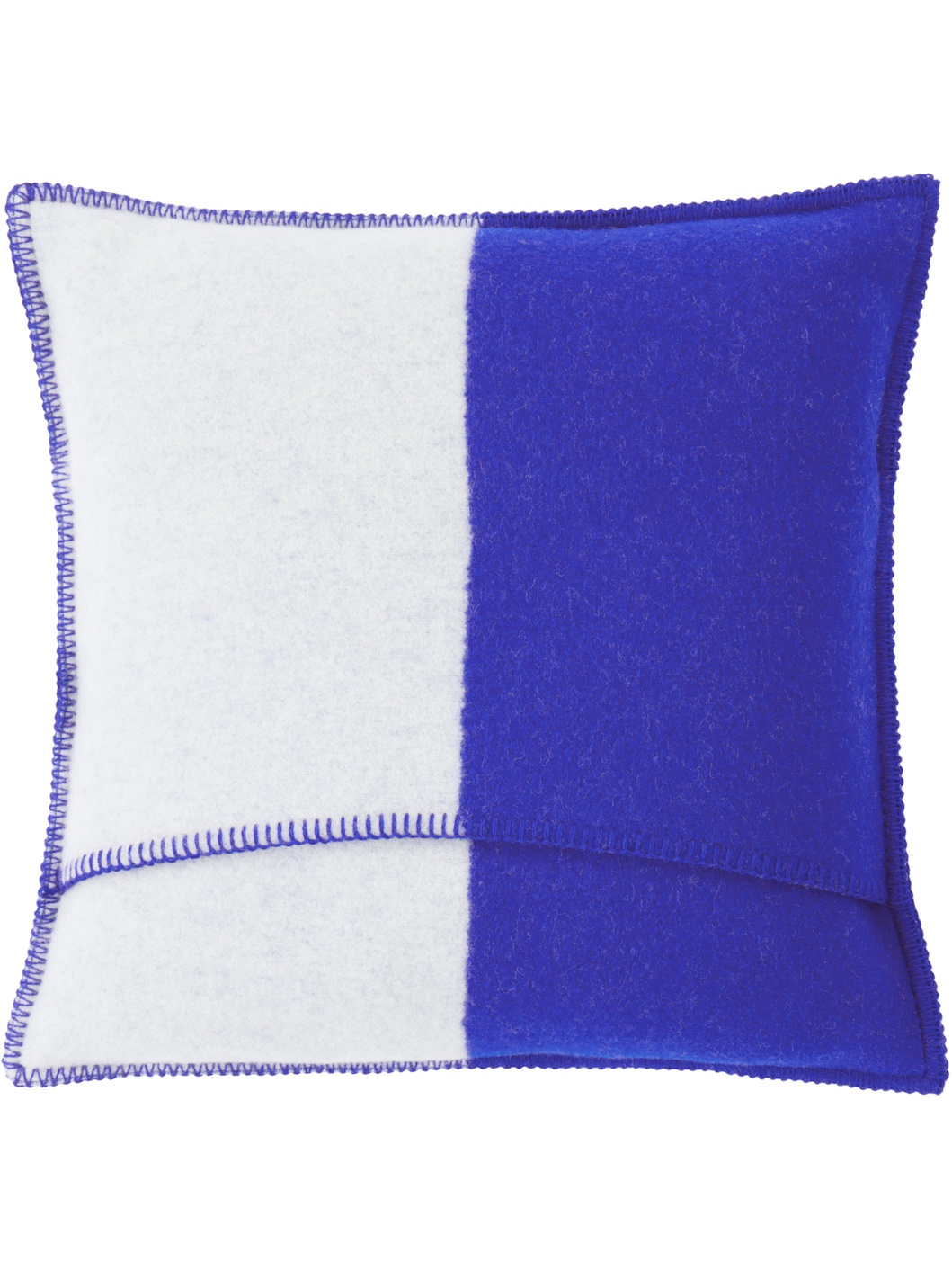 Navy & White EKD Wool Cushion - 2
