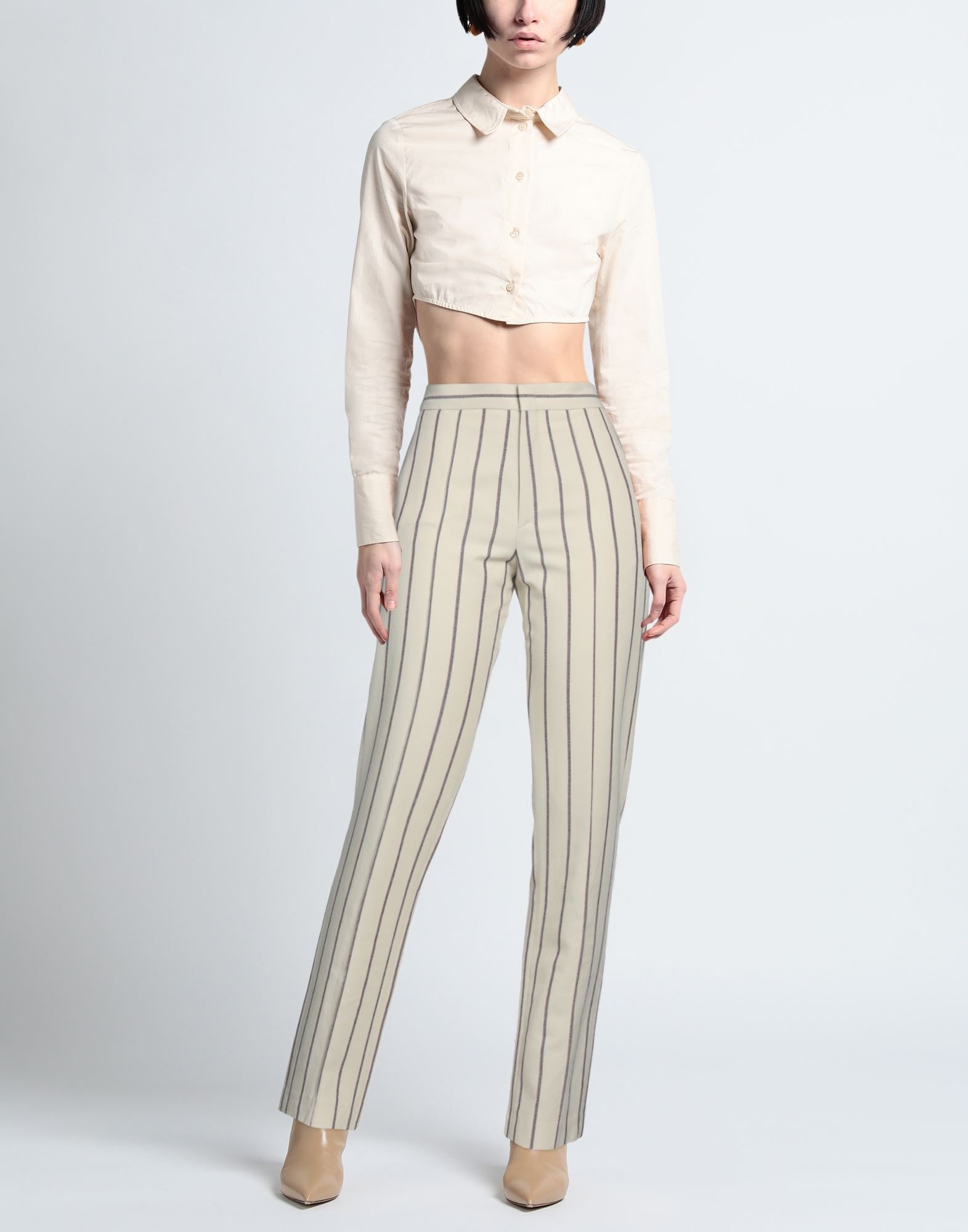 Beige Women's Casual Pants - 2