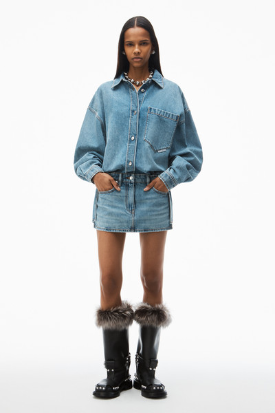 Alexander Wang pre-styled denim shirtdress outlook