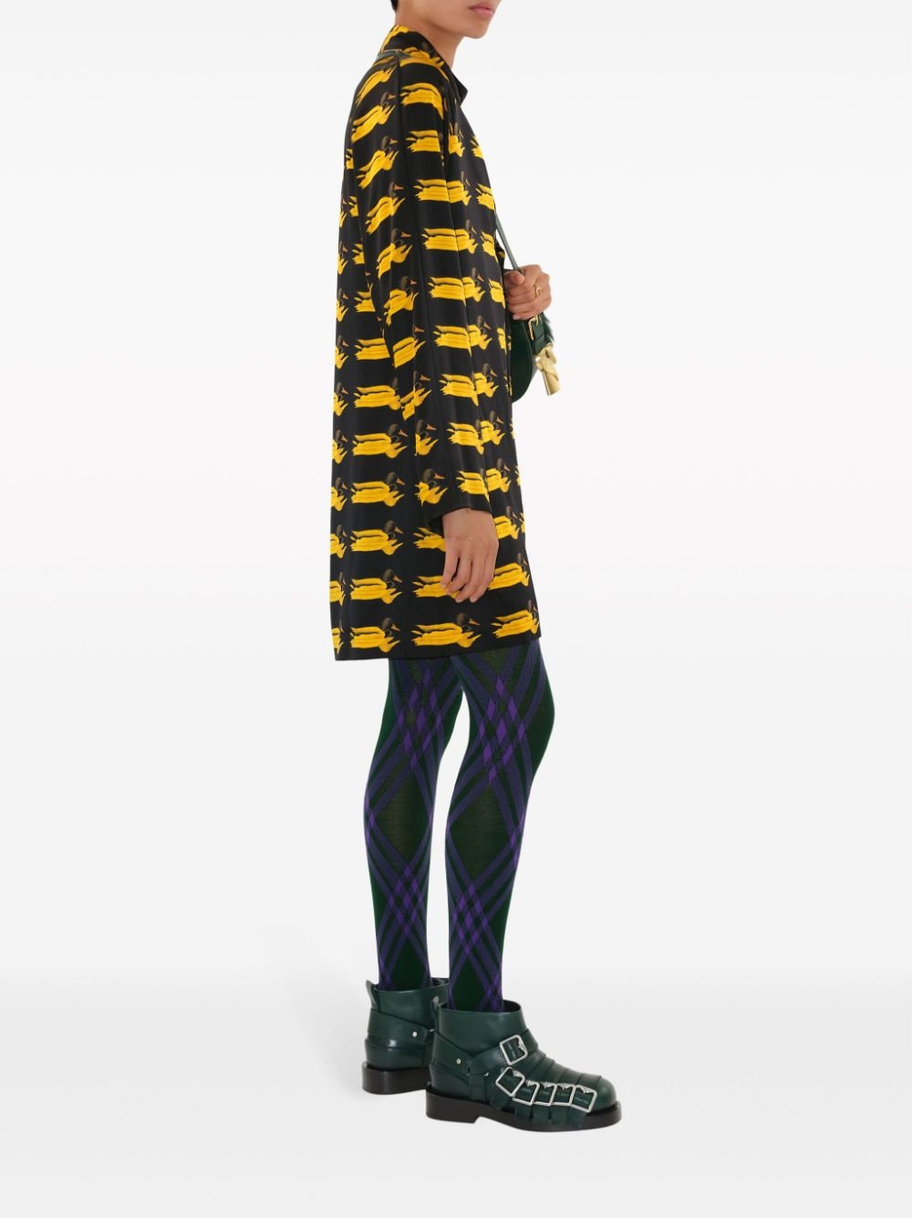 duck-print silk minidress - 3