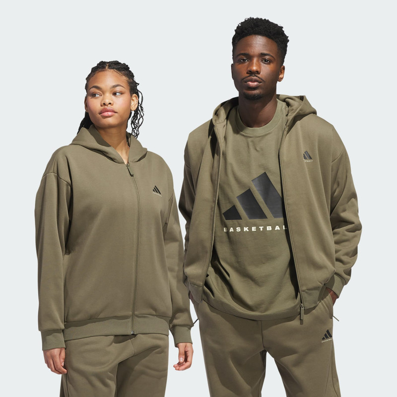 adidas adidas Basketball Full-Zip Hoodie (Gender Neutral) outlook