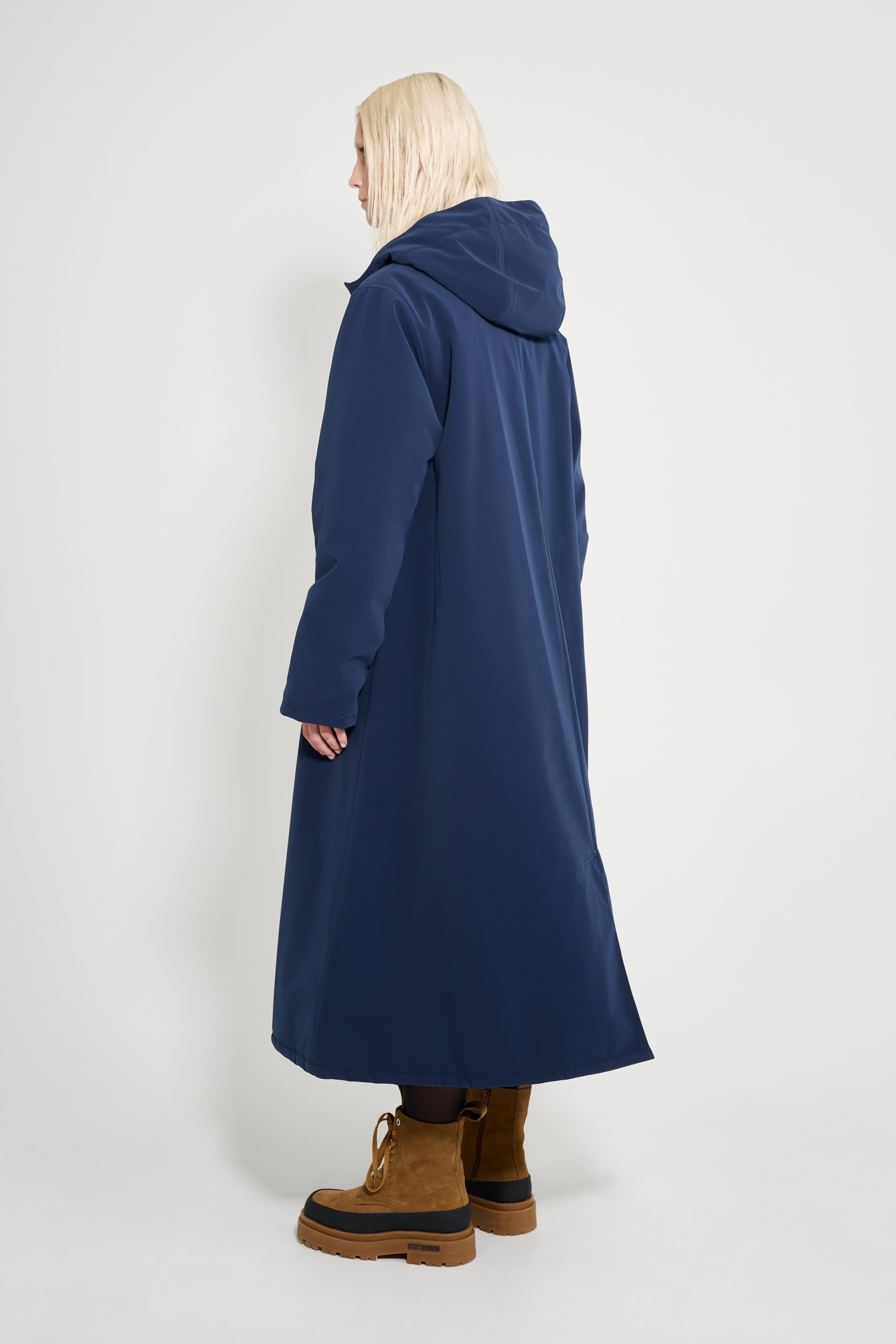Mosebacke Long Matte Winter Coat Navy - 4