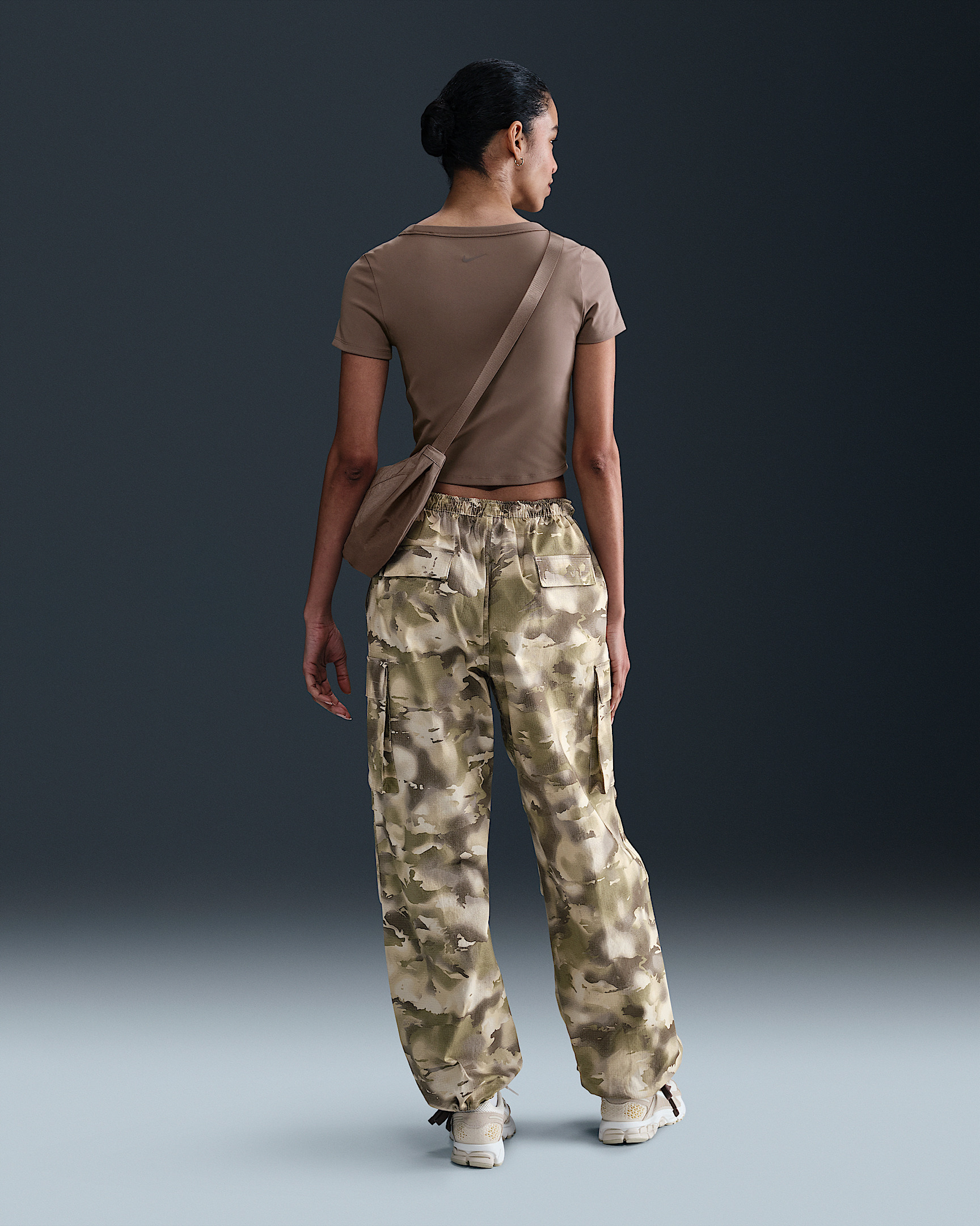 Nike Sportswear Women's Mid-Rise Oversized Camo Cargo Pants - 4