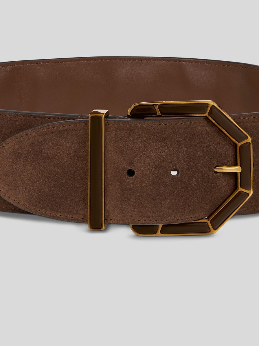SUEDE BELT WITH THREADING - 2