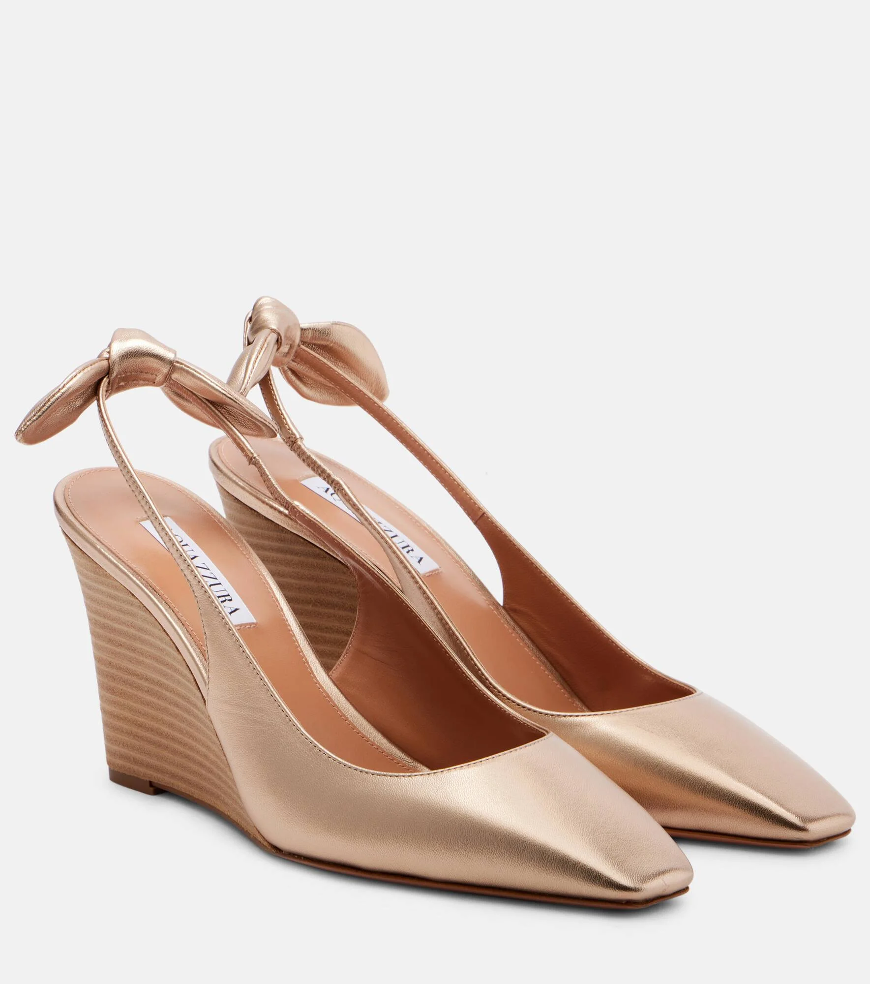 Very Bow Tie 85 leather wedges - 1