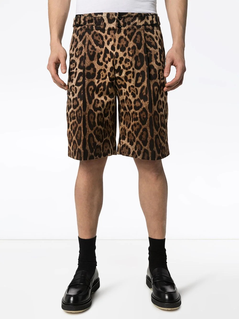 leopard-print bermuda shorts - 3