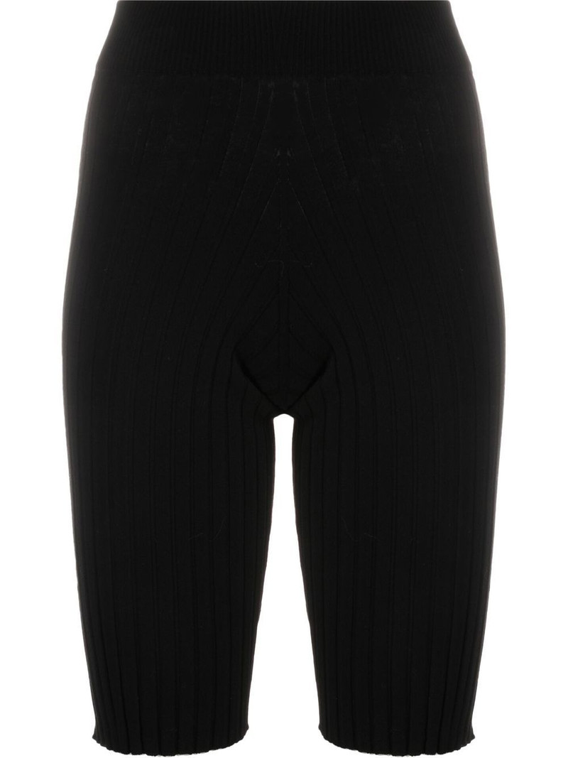 high-waisted knee-length shorts 1