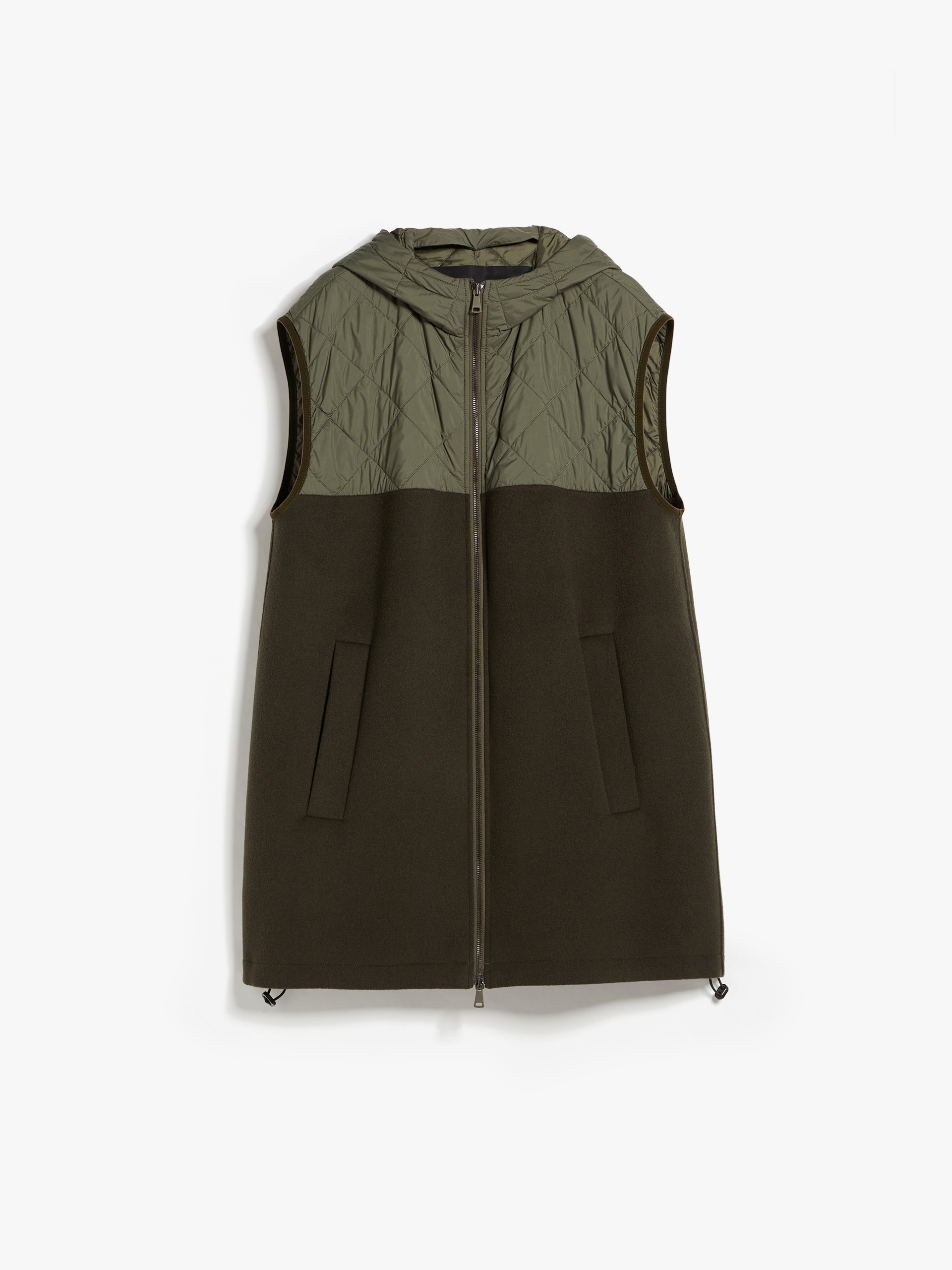 NASTRO Gilet in technical fabric and wool - 1