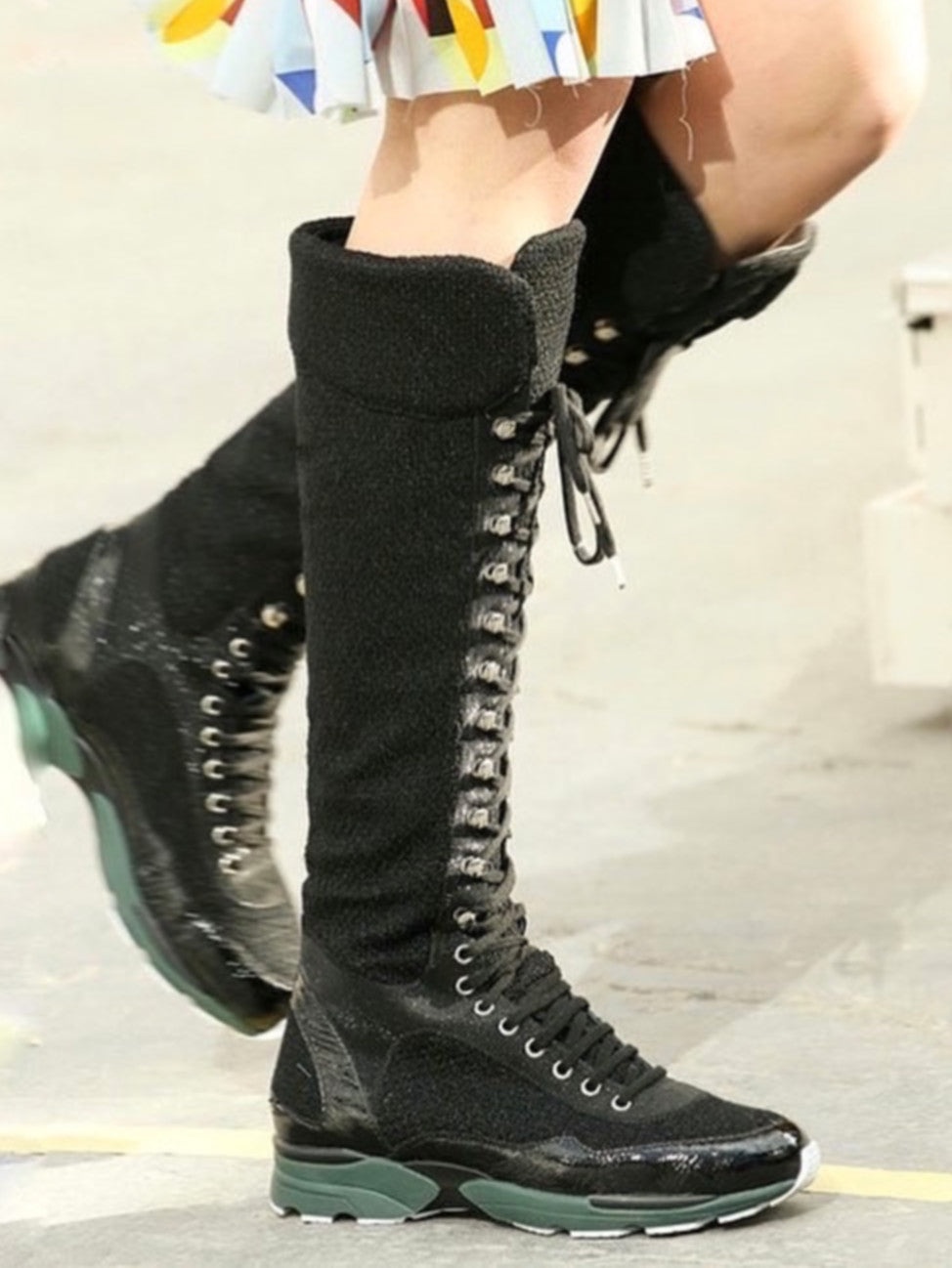 Chanel sneaker boots best sale