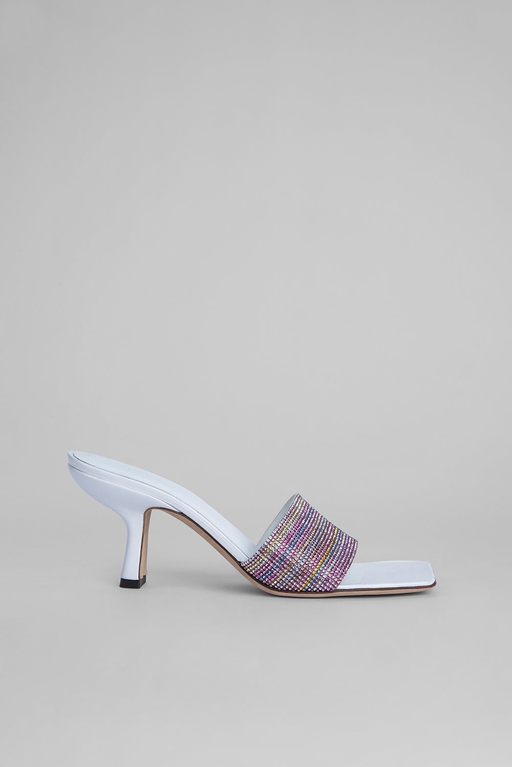 Dylan White Nappa Leather and Crystals - 1