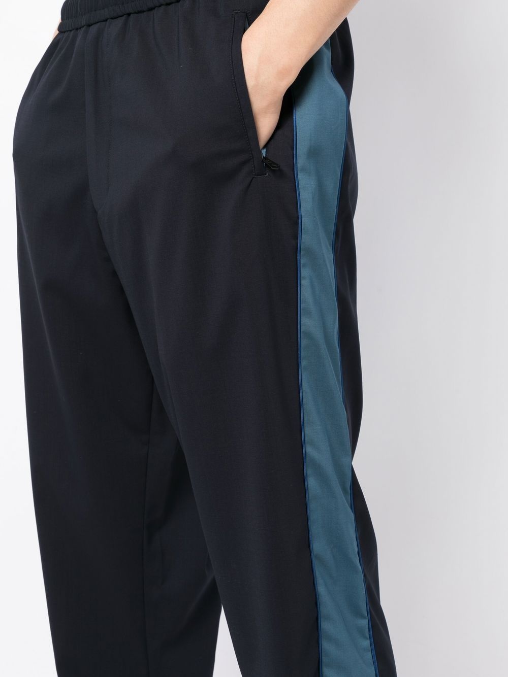 side-stripe elastic track pants - 5